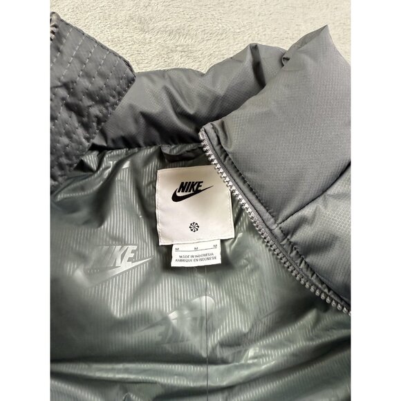 Nike Puffer Vest Mens Medium Gray Loose Fit Synthetic Fill Pockets FB7373-068 - Picture 5 of 11